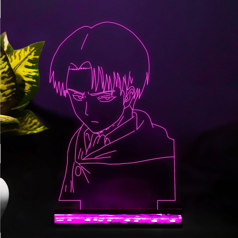 Levi Ackerman Anime character Design Night Lamp