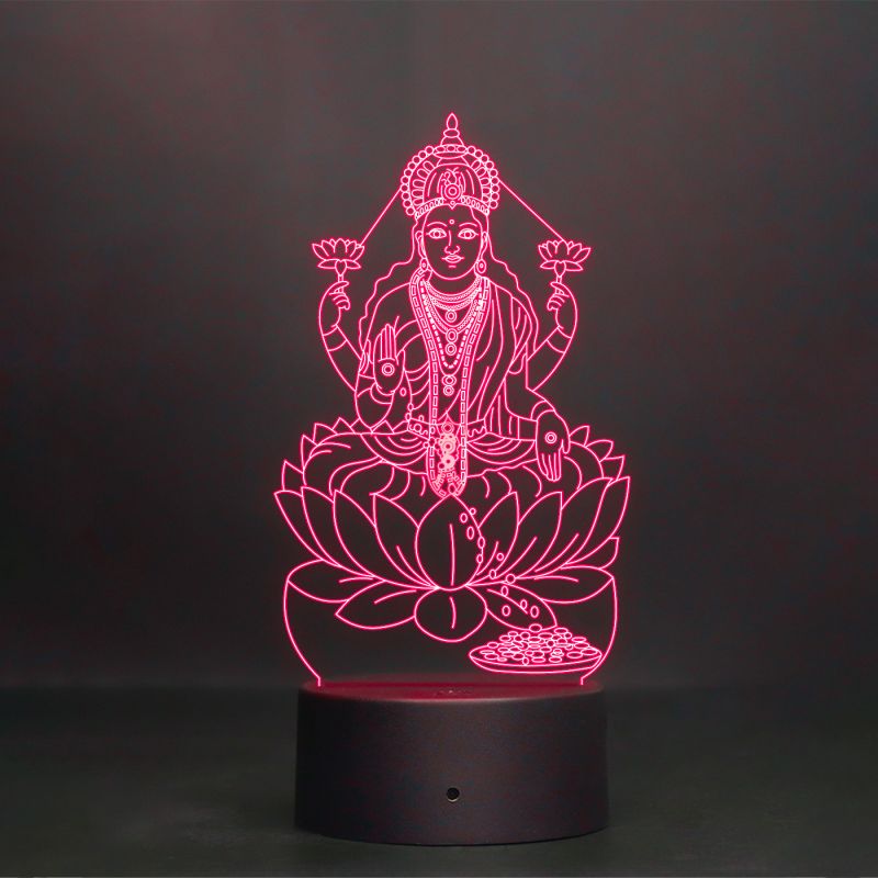 Mata Laxmi Ji Design Night Lamp