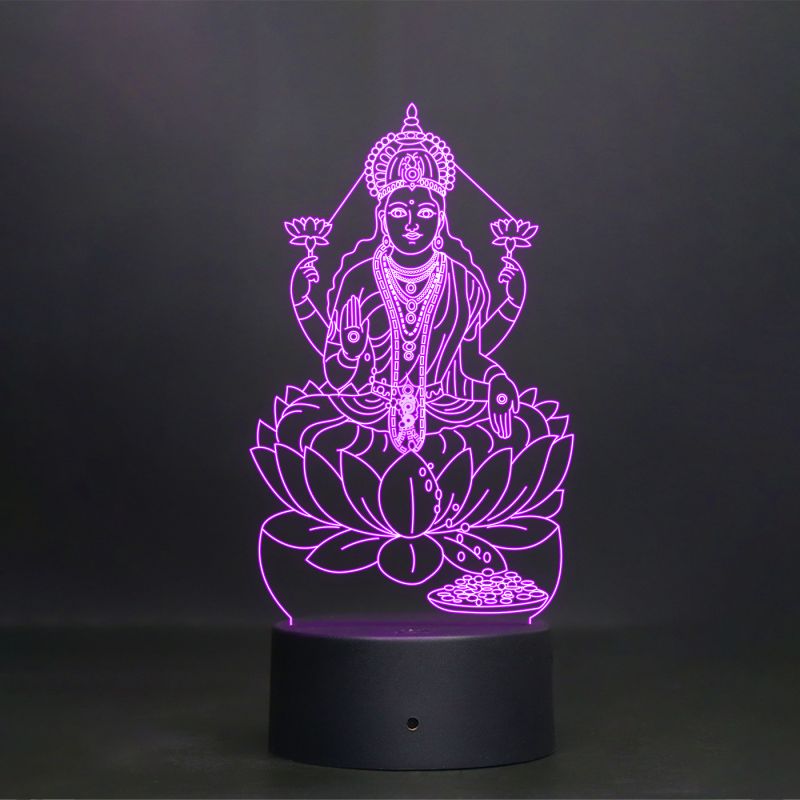 Mata Laxmi Ji Design Night Lamp