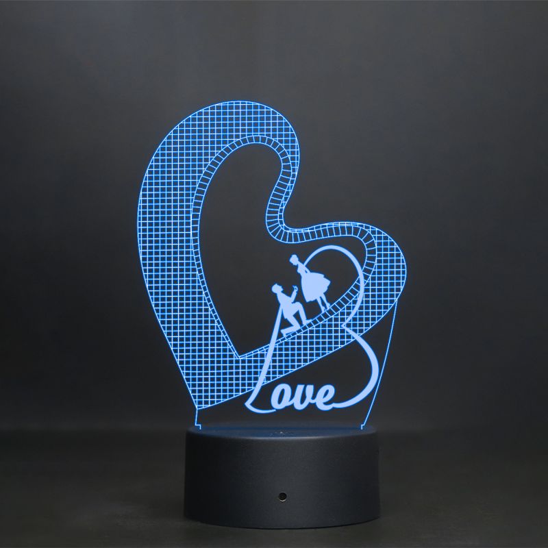 Proposing Couple Design Night Lamp