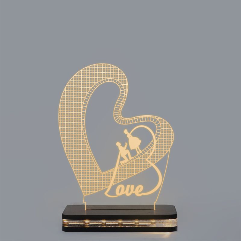 Proposing Couple Design Night Lamp