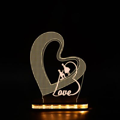 Proposing Couple Design Night Lamp