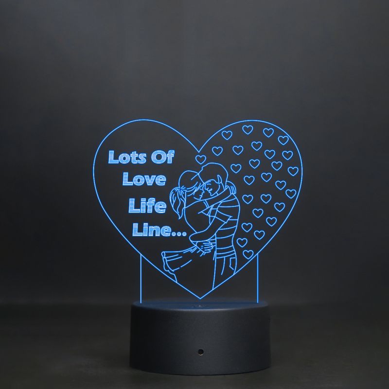 Couple Design Night Lamp With Message