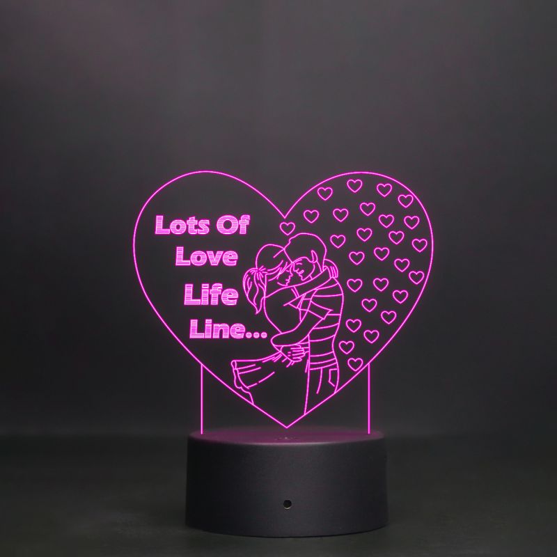 Couple Design Night Lamp With Message