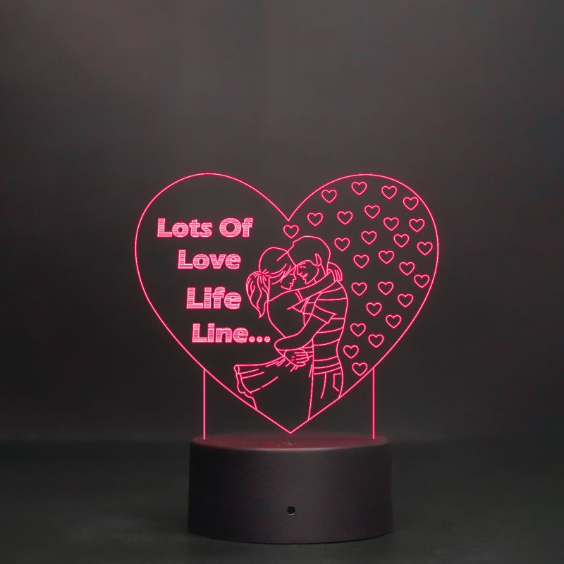 Couple Design Night Lamp With Message