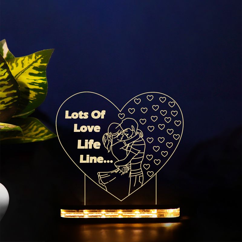 Couple Design Night Lamp With Message