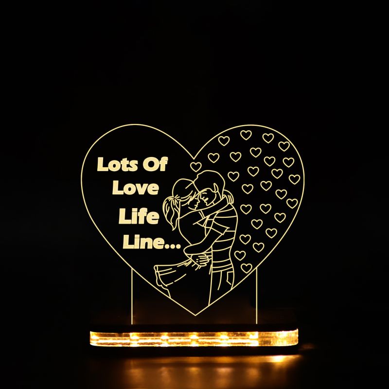 Couple Design Night Lamp With Message