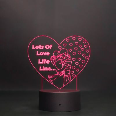 Couple Design Night Lamp With Message