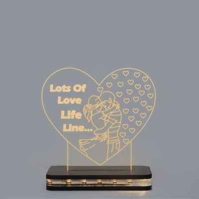 Couple Design Night Lamp With Message