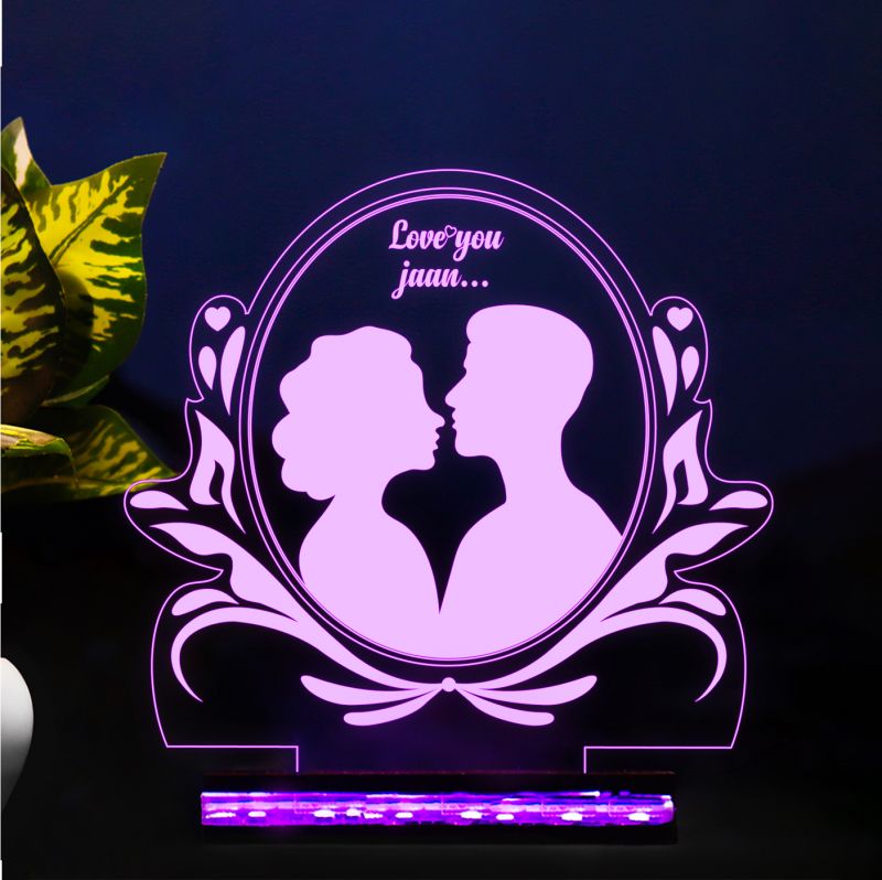 Engraved Couple Design Night Lamp