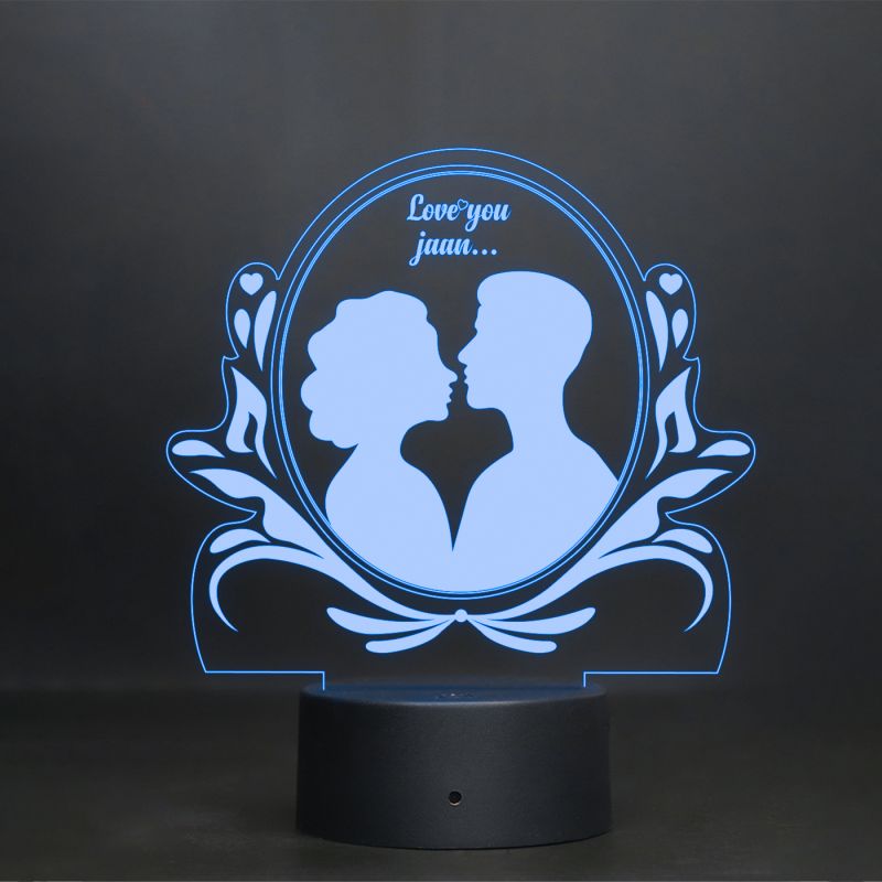 Engraved Couple Design Night Lamp