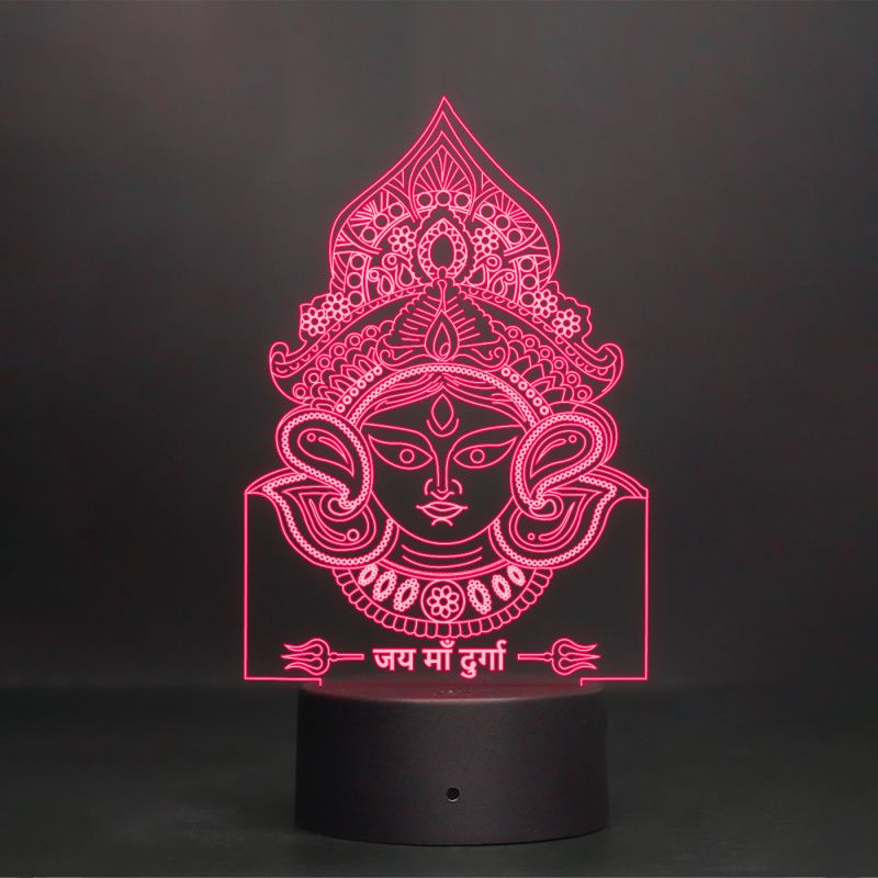 Durga Mata Ji Design Night Lamp