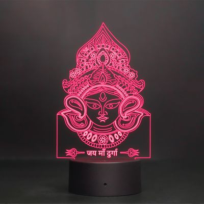 Durga Mata Ji Design Night Lamp