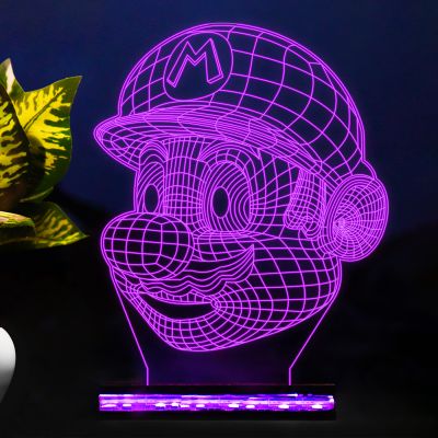 3D Design Of Mario Character Head Night Lamp