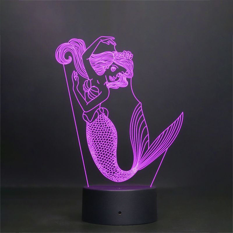 Mermaid Character Design Night Lamp