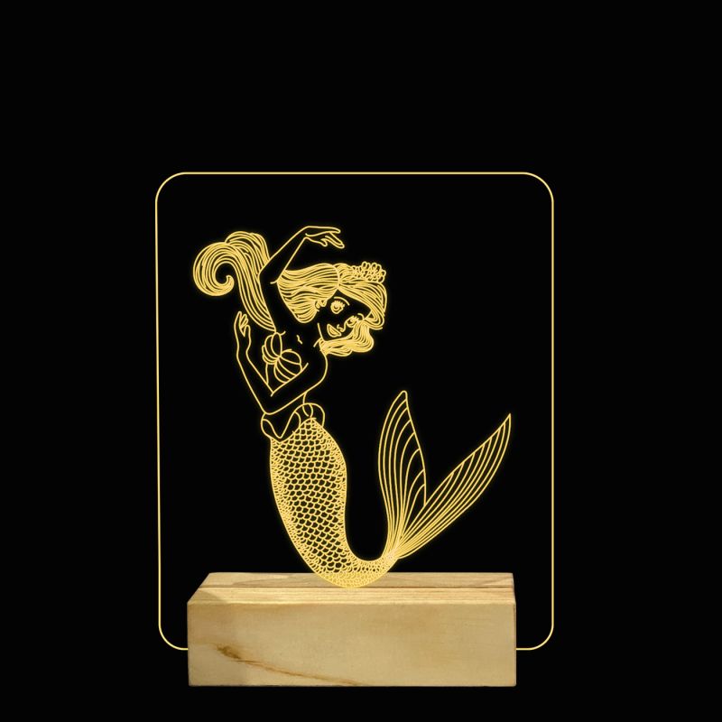 Mermaid Character Design Night Lamp