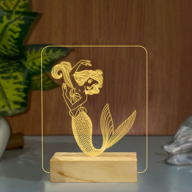 Mermaid Character Design Night Lamp