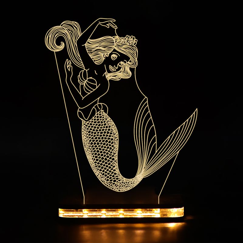 Mermaid Character Design Night Lamp