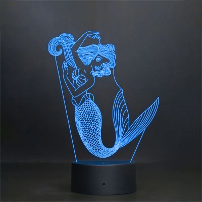 Mermaid Character Design Night Lamp