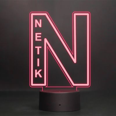 (N) Alphabet Design Name Night Lamp With Customized Name