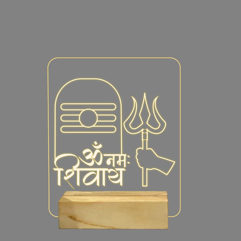 Om Namah Shivay Text Design Night Lamp