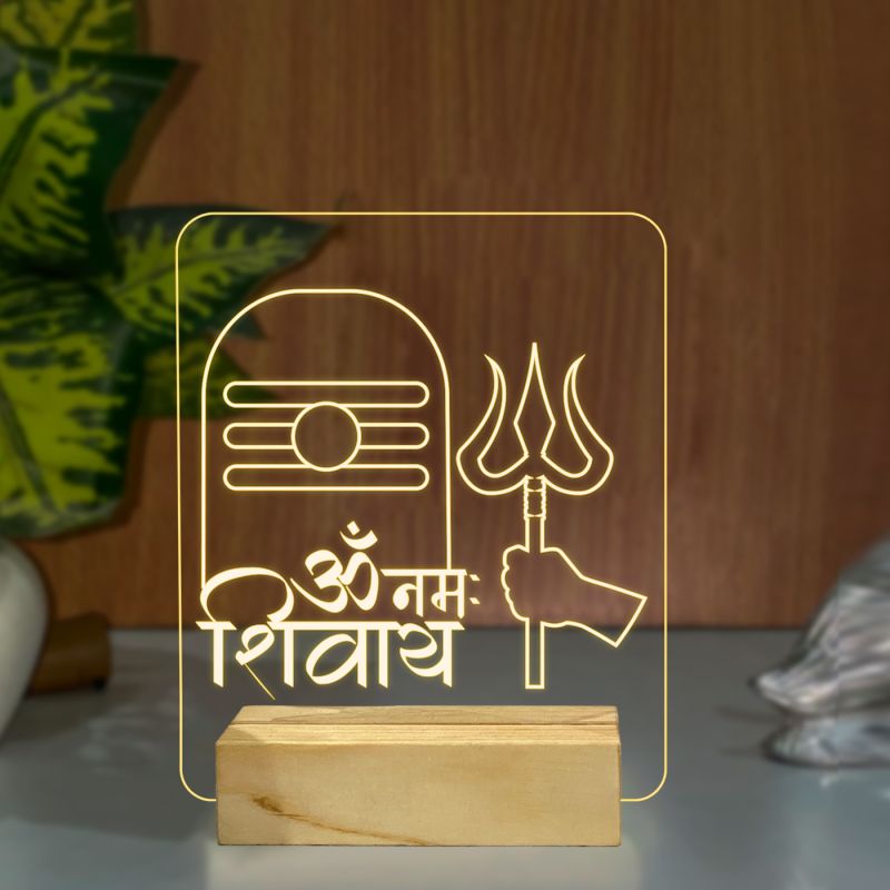 Om Namah Shivay Text Design Night Lamp