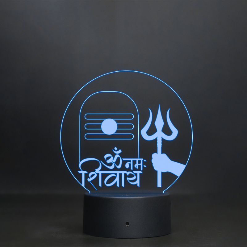 Om Namah Shivay Text Design Night Lamp