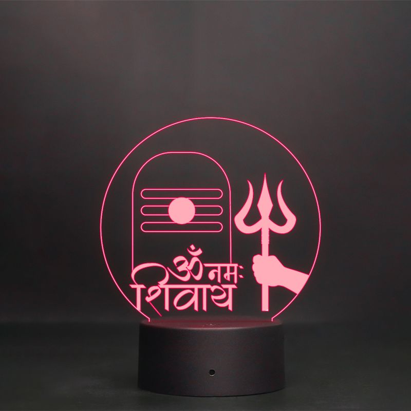 Om Namah Shivay Text Design Night Lamp