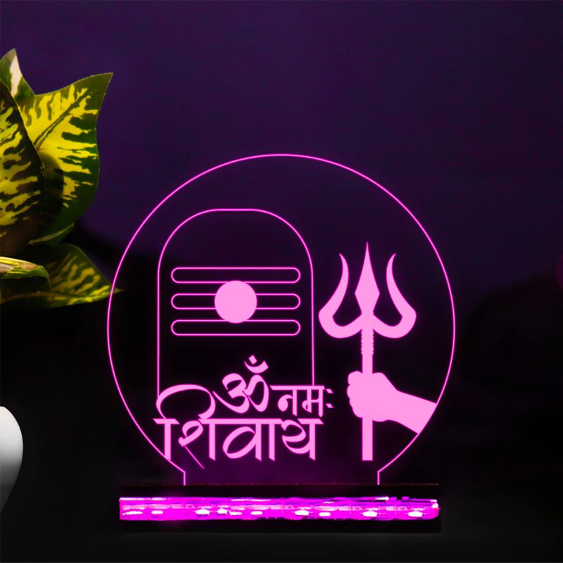 Om Namah Shivay Text Design Night Lamp