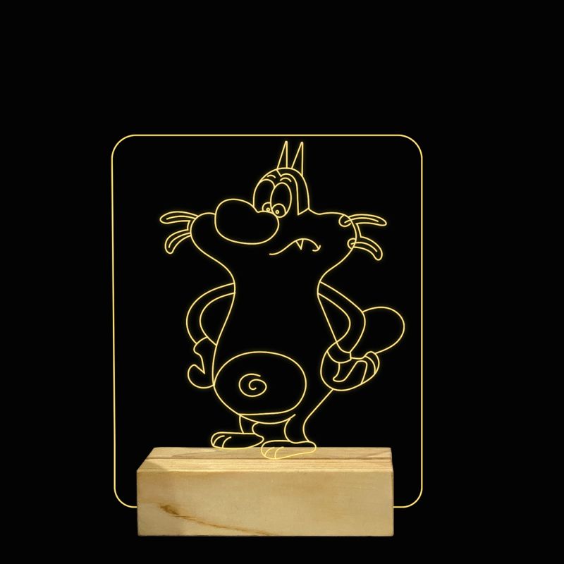 Oggy Cartoon Character Design Night Lamp