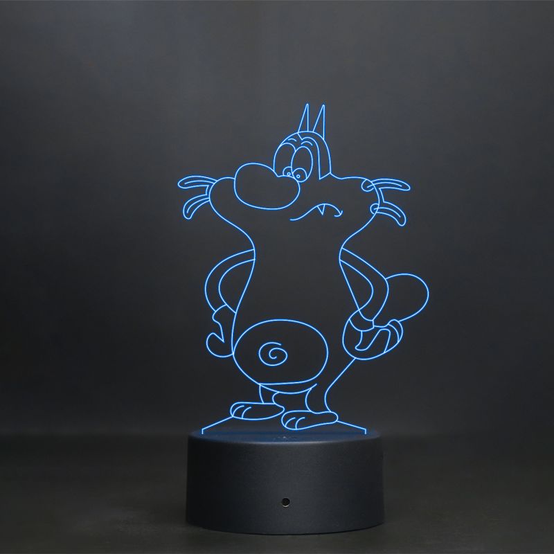 Oggy Cartoon Character Design Night Lamp