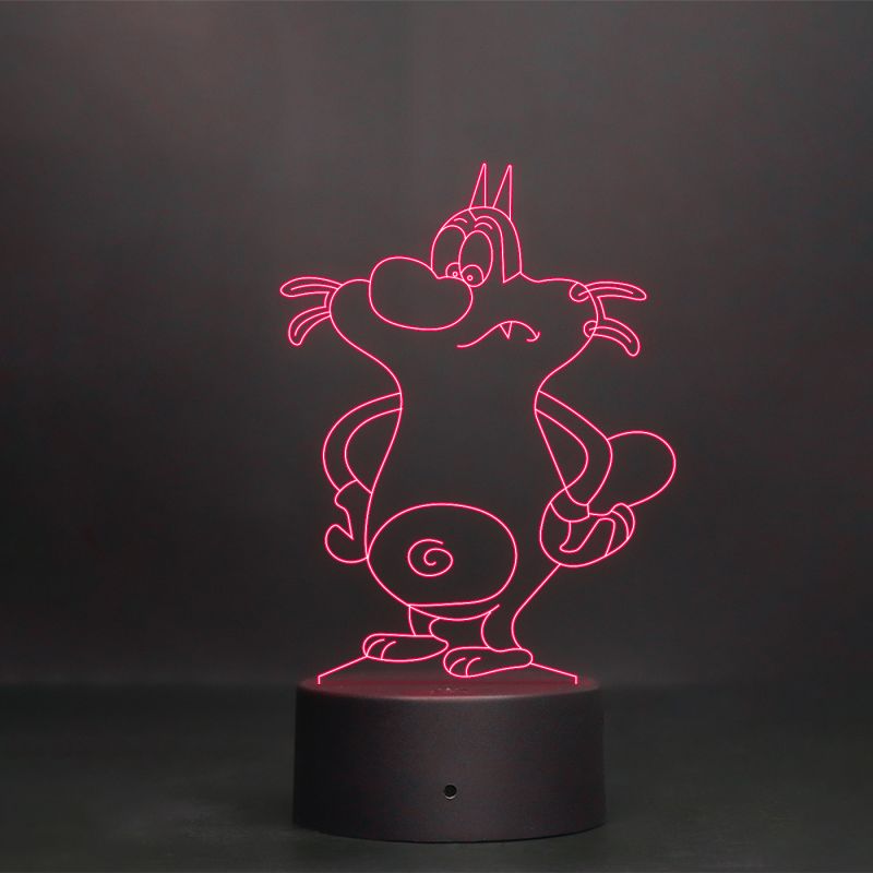 Oggy Cartoon Character Design Night Lamp