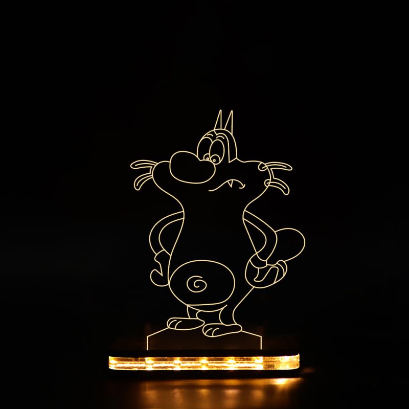 Oggy Cartoon Character Design Night Lamp