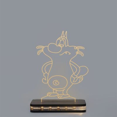 Oggy Cartoon Character Design Night Lamp