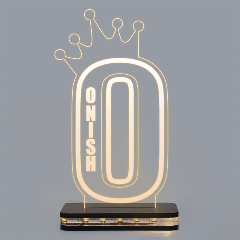 (O) Alphabet Design Name Night Lamp With Customized Name