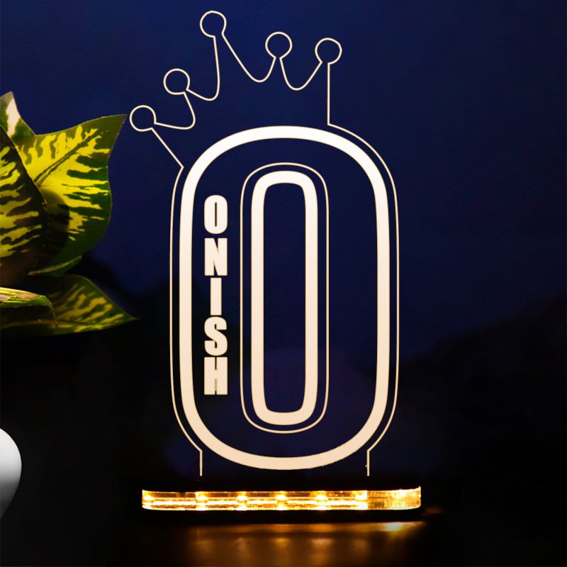 (O) Alphabet Design Name Night Lamp With Customized Name