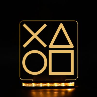 Play Station Symbols Design Night Lamp