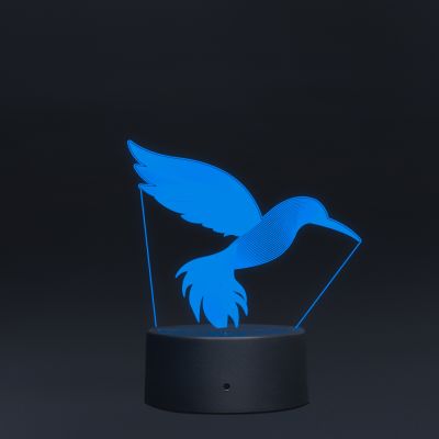 Engraved Bird Design Night Lamp