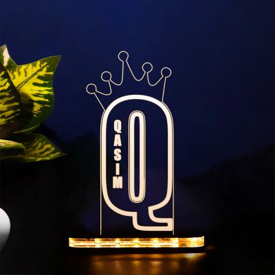 (Q) Alphabet Design Name Night Lamp With Customized Name