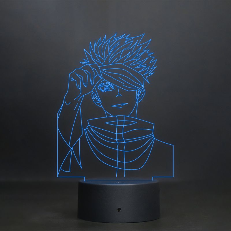 Satoru Gojo Anime Character Design Night Lamp