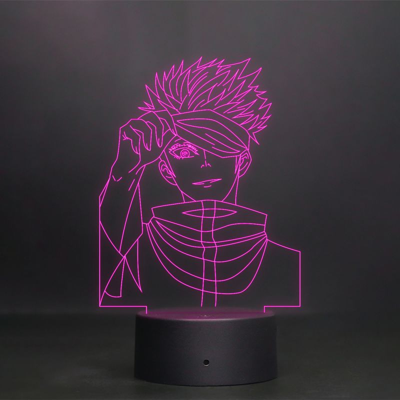 Satoru Gojo Anime Character Design Night Lamp