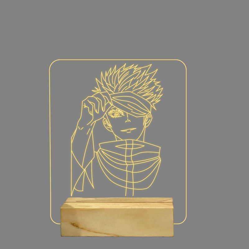 Satoru Gojo Anime Character Design Night Lamp