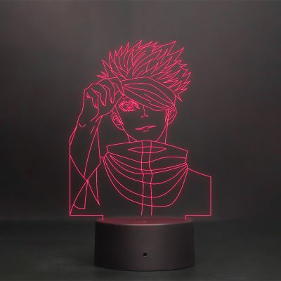 Satoru Gojo Anime Character Design Night Lamp