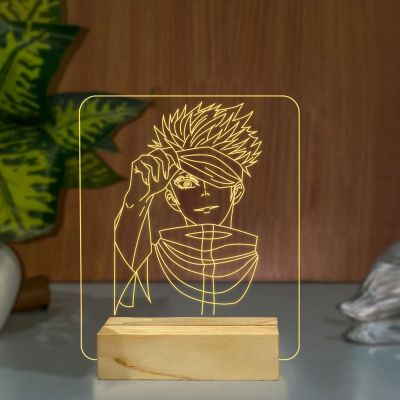 Satoru Gojo Anime Character Design Night Lamp