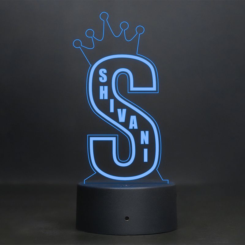 (S) Alphabet Design Name Night Lamp With Customized Name