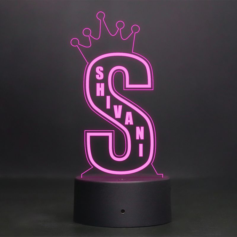 (S) Alphabet Design Name Night Lamp With Customized Name