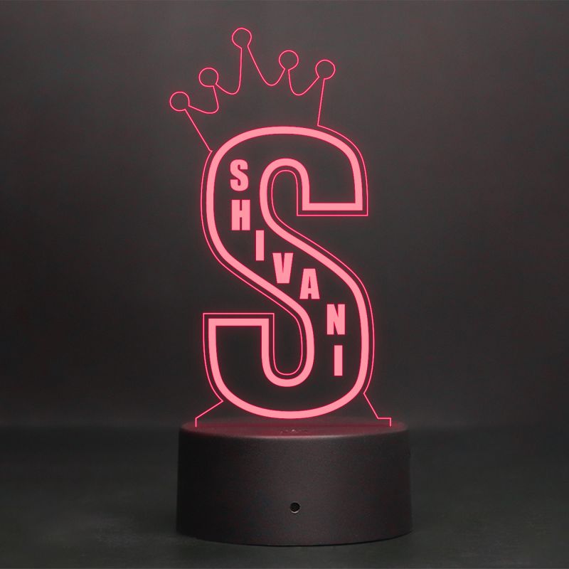 (S) Alphabet Design Name Night Lamp With Customized Name