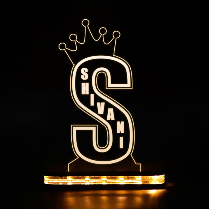 (S) Alphabet Design Name Night Lamp With Customized Name