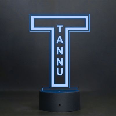 (T) Alphabet Design Name Night Lamp With Customized Name