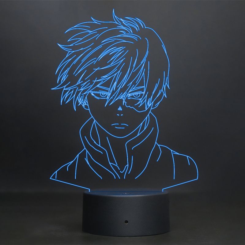 Shoto Todoroki Anime Character Design Night Lamp